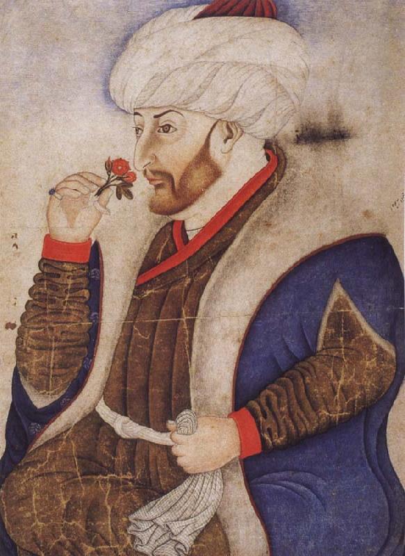 Naqqash Sinan Bey Portrait of the Ottoman sultan Mehmed the Conqueror Norge oil painting art
